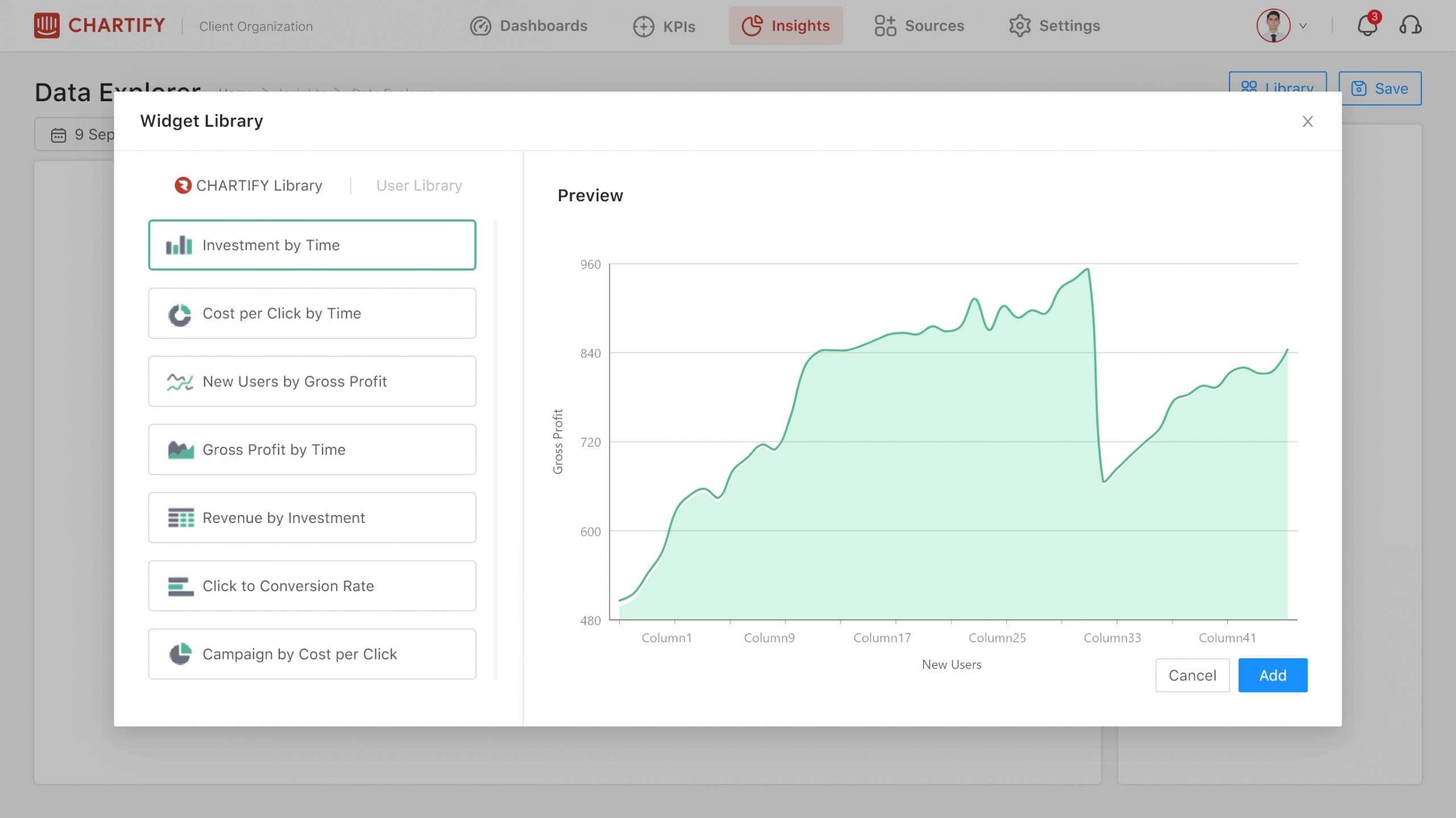 Widget library